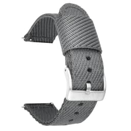 Snyggt 24/22/20/18mm Nylon Klockarmbandsbyte Silver 22 mm