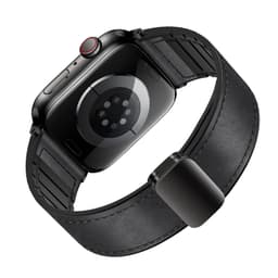 Vintage Läderklockarmband för Apple Watch Svart L