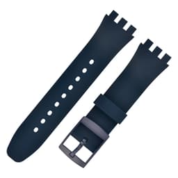 Premium Silikon Swatch Klokkerem Erstatning Marineblå 19 mm