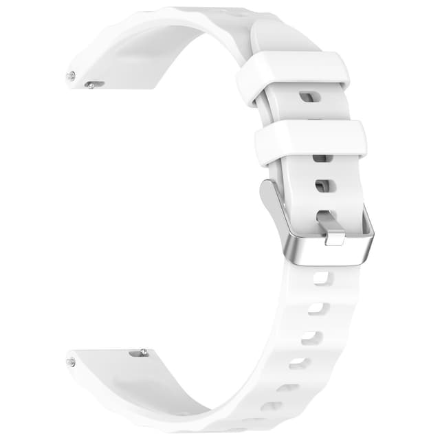 18mm Silikone Urrem Kompatibel med Huawei Watch GT6 (Fjederstang) White