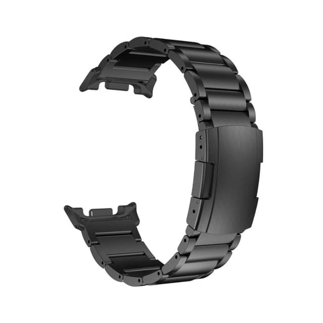 Titanium Metal Urrem Kompatibel med Samsung Watch 8/8 Classic - Skildpadde Lås Design Sort