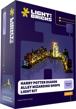 Light My Bricks Harry Potter Diagon Alley Wizarding Shops valosarja 76444