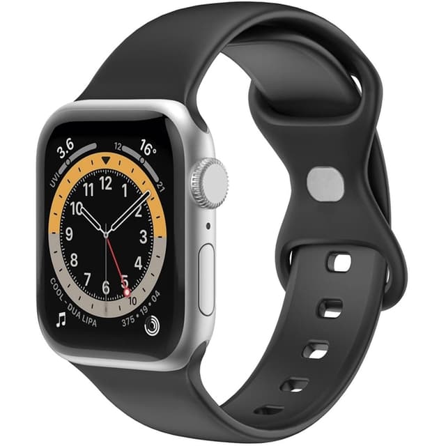 Celly Apple Watch (42/44/45mm) Armband Silikon - Svart