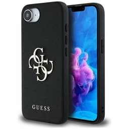 Guess Mobilskal till iPhone 16e Grained Big 4G Small Classic Logo