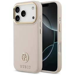 Guess Mobilskal till iPhone 17 Pro Max Magsafe Grained Strass Logo - Rosa