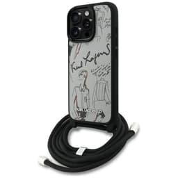 Karl Lagerfeld Telefontaske til iPhone 16 Pro Max Crossbody Kornet Mønster - Grå