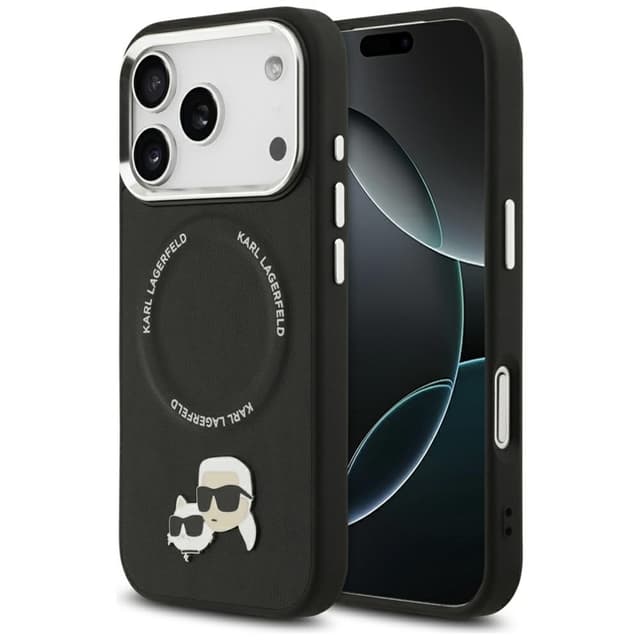 Karl Lagerfeld Mobilskal till iPhone 17 Pro Max MagSafe Karl Och Choupette Pins