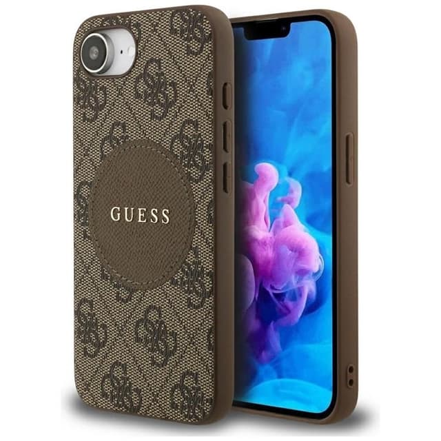 Guess Mobilskal till iPhone 16e MagSafe 4G Circle Classic Logo