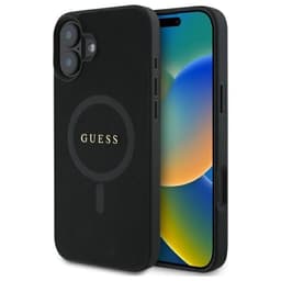Guess Telefontaske til iPhone 16 6.1 MagSafe Saffiano Classic Logo - Sort