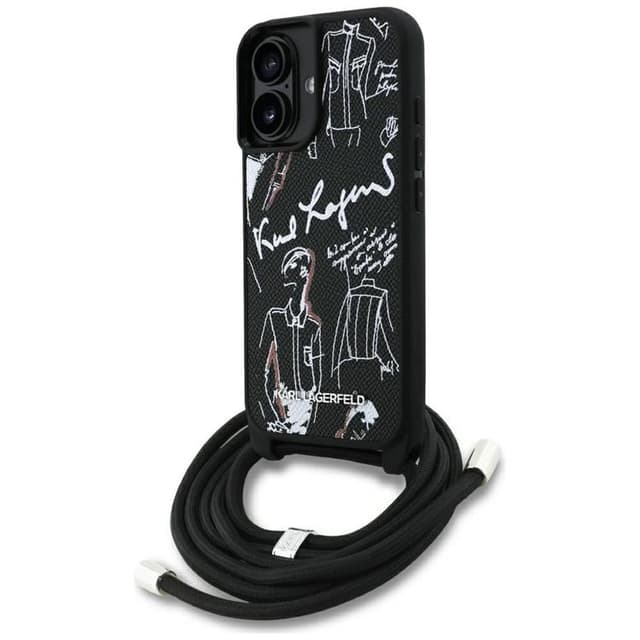 Karl Lagerfeld Mobilskal till iPhone 16 Crossbody Grained Pattern