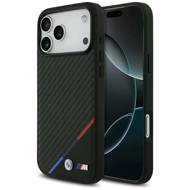 BMW Mobilskal till iPhone 17 Pro Max MagSafe M Carbon Tricolor Line