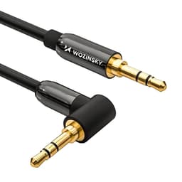 Wozinsky AUX Kabel Vinklad Mini Jack 1.5m - Svart