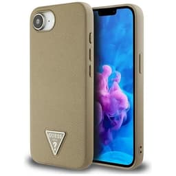 Guess Mobilskal till iPhone 16e MagSafe Grained Triangle - Brun