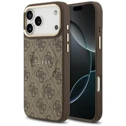 Guess Mobilskal till iPhone 17 Pro Max MagSafe 4G PU Classic Logo - Brun