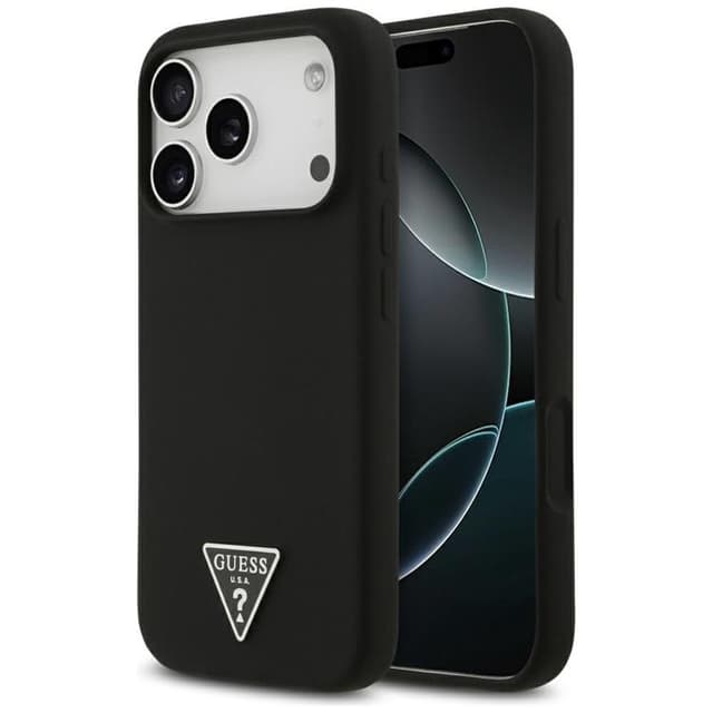 Guess Mobilskal till iPhone 17 Pro Max MagSafe Silikon Triangle Logo - Svart