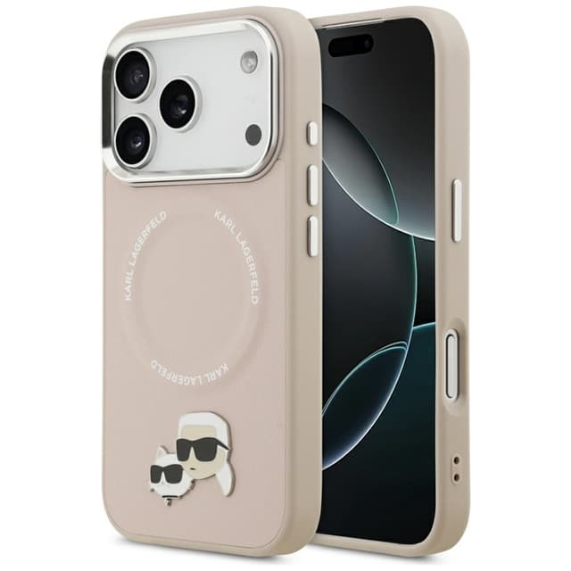 Karl Lagerfeld Mobilskal till iPhone 17 Pro Max MagSafe Karl Och Choupette Pins
