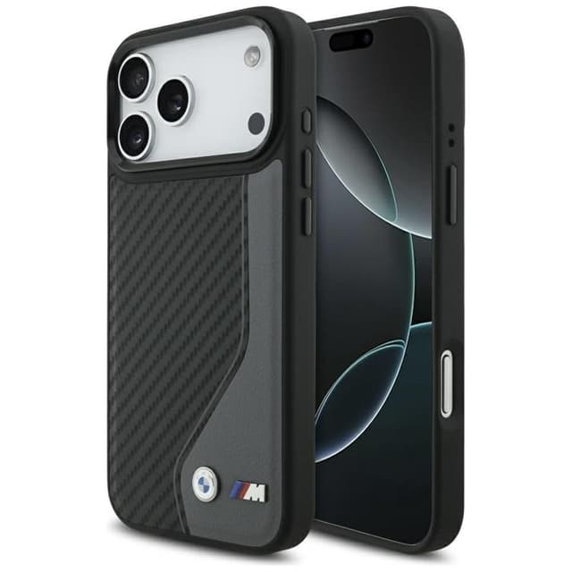 BMW telefontaske til iPhone 17 Pro Max MagSafe M Carbon Logo - Antracit