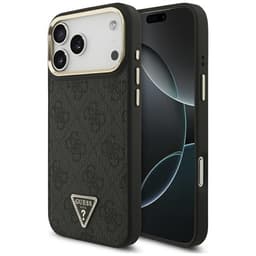 Guess iPhone 17 Pro Max Mobilskal MagSafe 4G Triangle Logo - Svart Guld