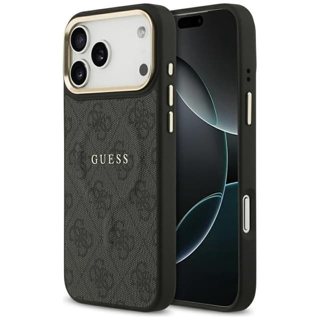 Guess Mobilskal till iPhone 17 Pro Max MagSafe 4G PU Classic Logo - Svart