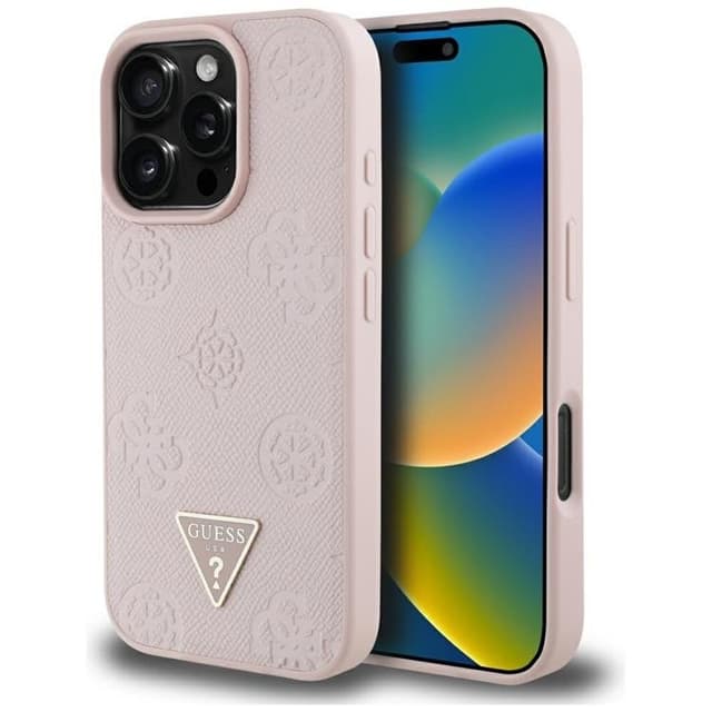 Guess Mobilskal till iPhone 16 Pro MagSafe Hot Stamp Peony Triangle