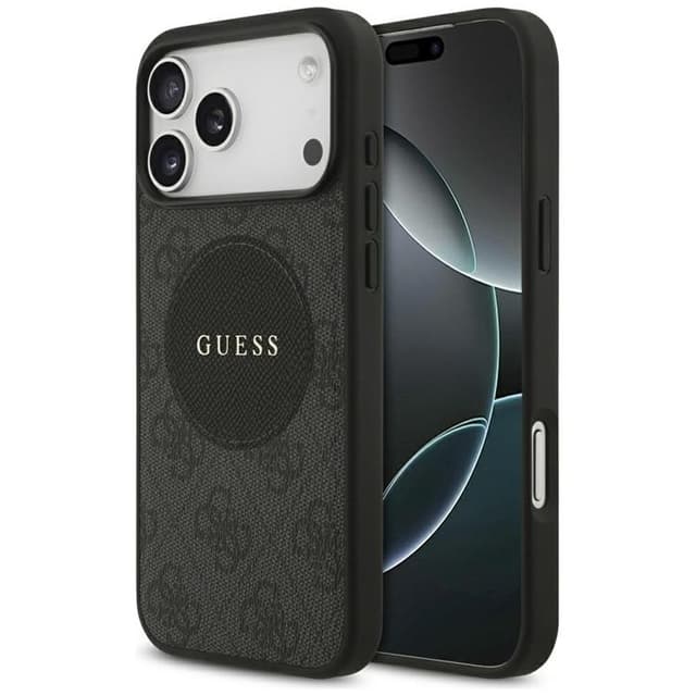 Guess Mobilskal till iPhone 17 Pro Max MagSafe 4G Circle Classic Logo - Svart