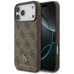 Guess Mobilskal till iPhone 17 Pro Max MagSafe 4G Small Classic Logo - Brun