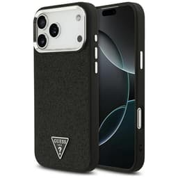 Guess Mobilskal till iPhone 17 Pro Max MagSafe Glitter Triangle Logo - Svart