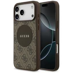 Guess Mobilskal till iPhone 17 Pro Max MagSafe 4G Circle Classic Logo - Brun