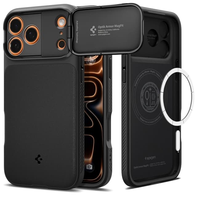 Spigen Mobilskal till iPhone 17 Pro Max MagSafe Optik Armor - Svart