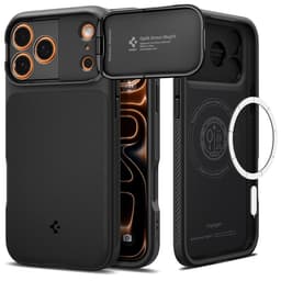 Spigen telefontaske til iPhone 17 Pro Max MagSafe Optics Armor - Sort