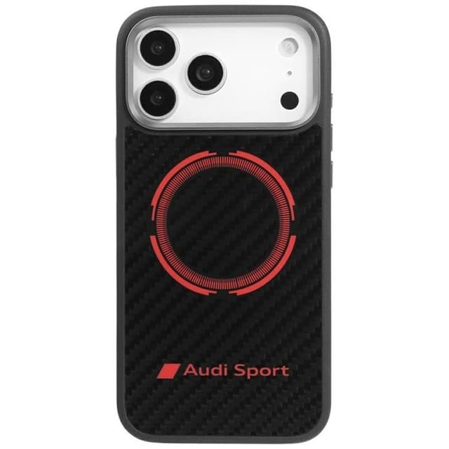 Audi Mobilskal till iPhone 17 Pro Max MagSafe Carbon Fiber Sport Red Circle