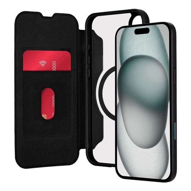 Puro iPhone 16 Plus Plånboksfodral Magsafe Läder med Flap