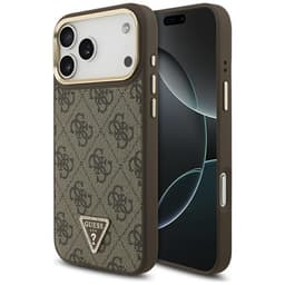 Guess Mobilskal till iPhone 17 Pro Max MagSafe 4G Triangle Logo - Brun Guld