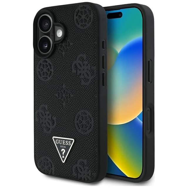 Guess Mobilskal till iPhone 16 MagSafe Hot Stamp Peony Triangle