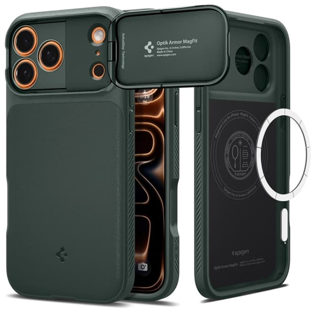 Spigen Mobilskal till iPhone 17 Pro Max MagSafe Optik Armor - Abyss