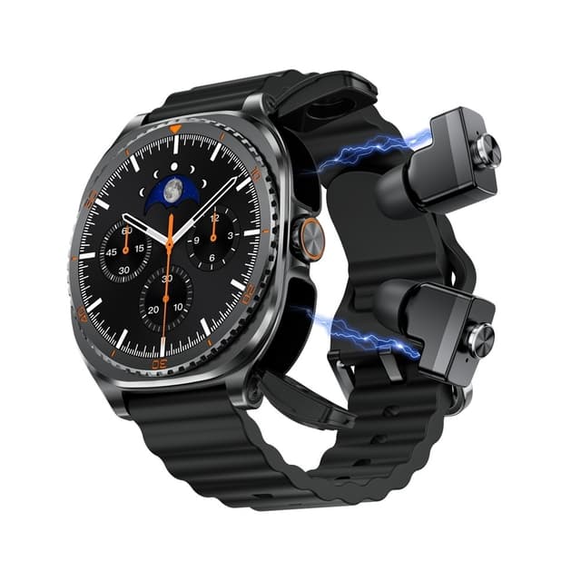 2-i-1 Smartklocka SmartWatch + hörlurar Musik Hälsomonitor IP67 Fitnesstracker