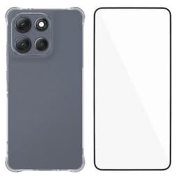 For Motorola Moto G86 Power 5G Deksel TPU-telefondeksel med herdet glassbeskytter