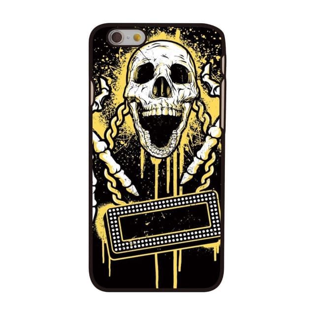 BaksideSkal till Apple iPhone 6 / 6S - Skull Playing Music