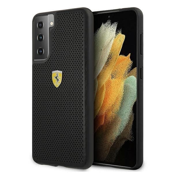 Ferrari Cover Galaxy S21 Plus På Spor Perforeret - Sort