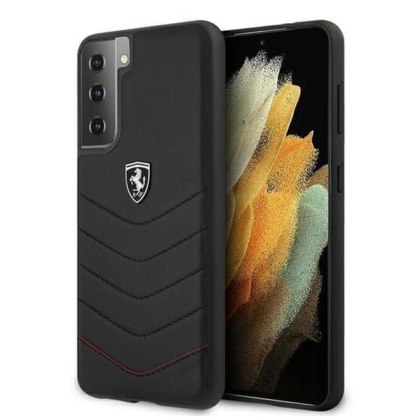 Ferrari Cover Galaxy S21 Off Track Quiltet - Sort