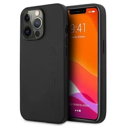 AMG Telefontaske til iPhone 13 Pro/13 Læder Varmstemplet - Sort