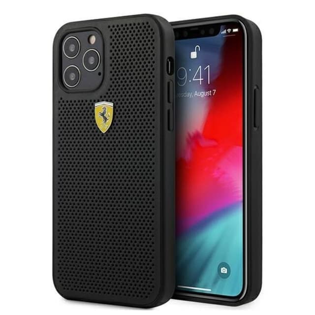 Ferrari On Track Perforated Skal iPhone 12/12 Pro - Svart
