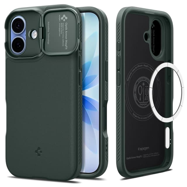 Spigen Mobilskal till iPhone 17 MagSafe Optik Armor - Abyss