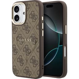 Guess Mobilskal till iPhone 17 MagSafe 4G PU Classic Logo - Brun