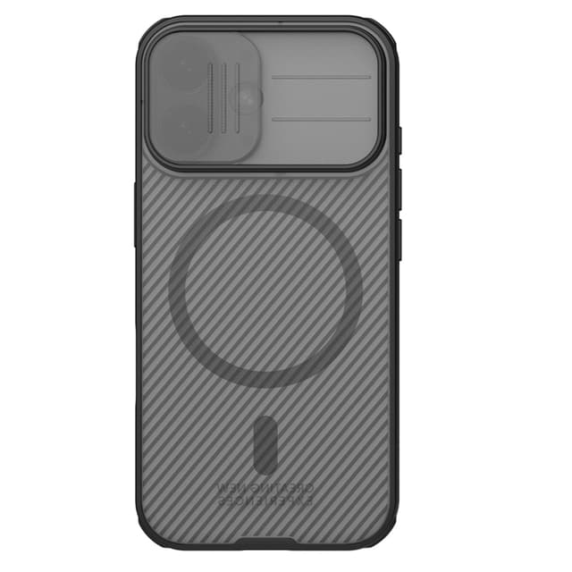 Nillkin Telefontaske til iPhone 17 MagSafe CamShield Pro - Gennemsigtig Sort