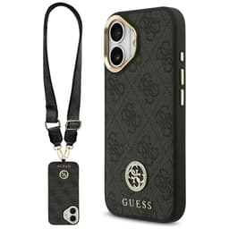 Guess Mobilskal till iPhone 17 MagSafe 4G Strass Logo & Big Strap Metal Buttons