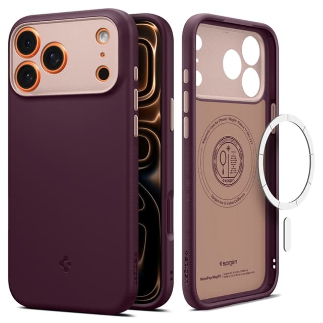 Spigen Mobilskal till iPhone 17 Pro Magsafe Nano Pop - Burgundy Bean