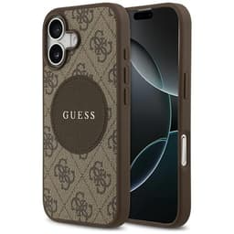 Guess Mobilskal till iPhone 17 MagSafe 4G Circle Classic Logo - Brun