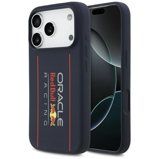 Red Bull Telefontaske til iPhone 17 Pro Magsafe Lodret Logo - Marineblå