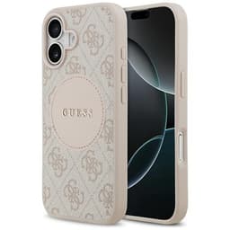 Guess Mobilskal till iPhone 17 MagSafe 4G Circle Classic Logo - Rosa